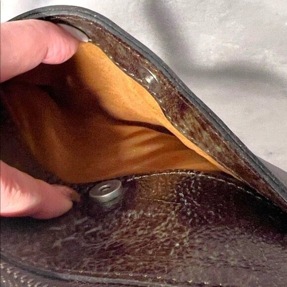 Patricia Nash Bacoli Crossbody bag Tooled turquoise Italian leather- EUC - Picture 12 of 16